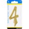 Hillman HILLMAN 4 in. Gold Brass Nail-On Number 4 1 pc, PK3 847046 - alternate 3